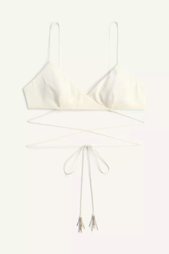 LIMITED EDITION TRIANGLE BRA WITH APPLIQUÉS | Zara US