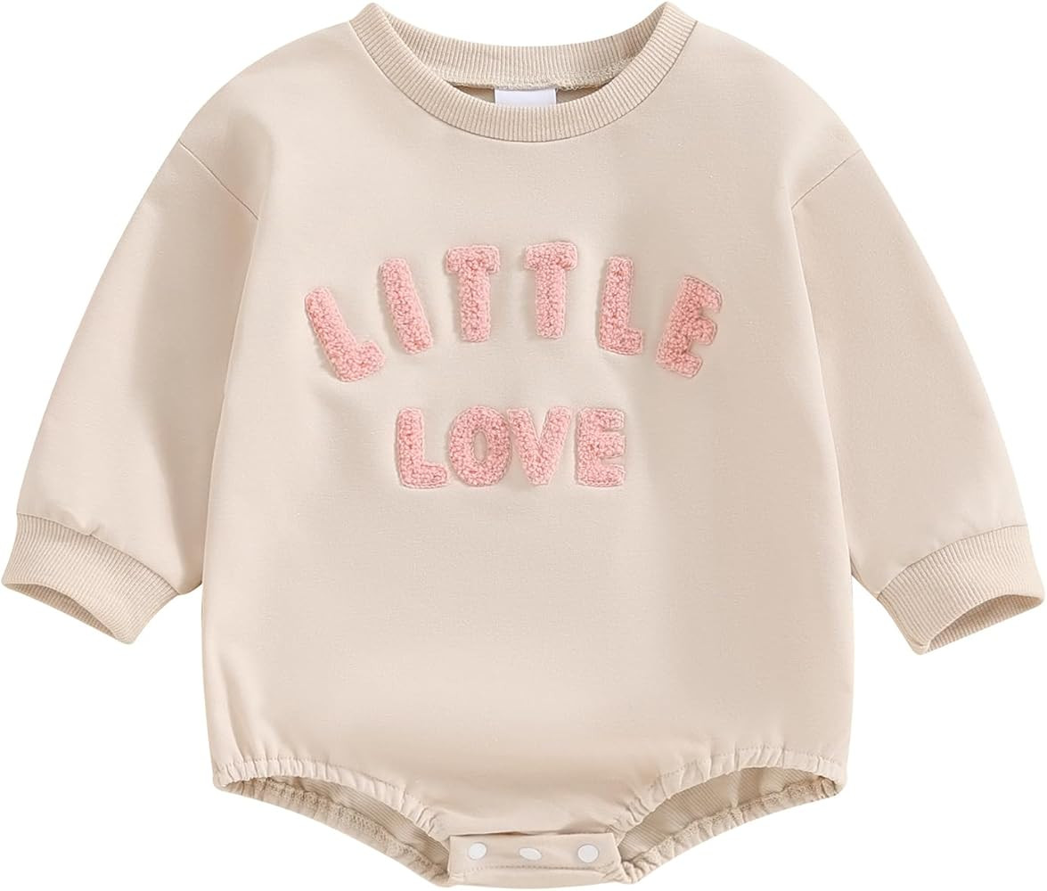 Engofs Newborn Baby Girl Boy Sweatshirt Romper Long Sleeve 0 3 6 12 18 Months Fall Winter Clothes | Amazon (US)