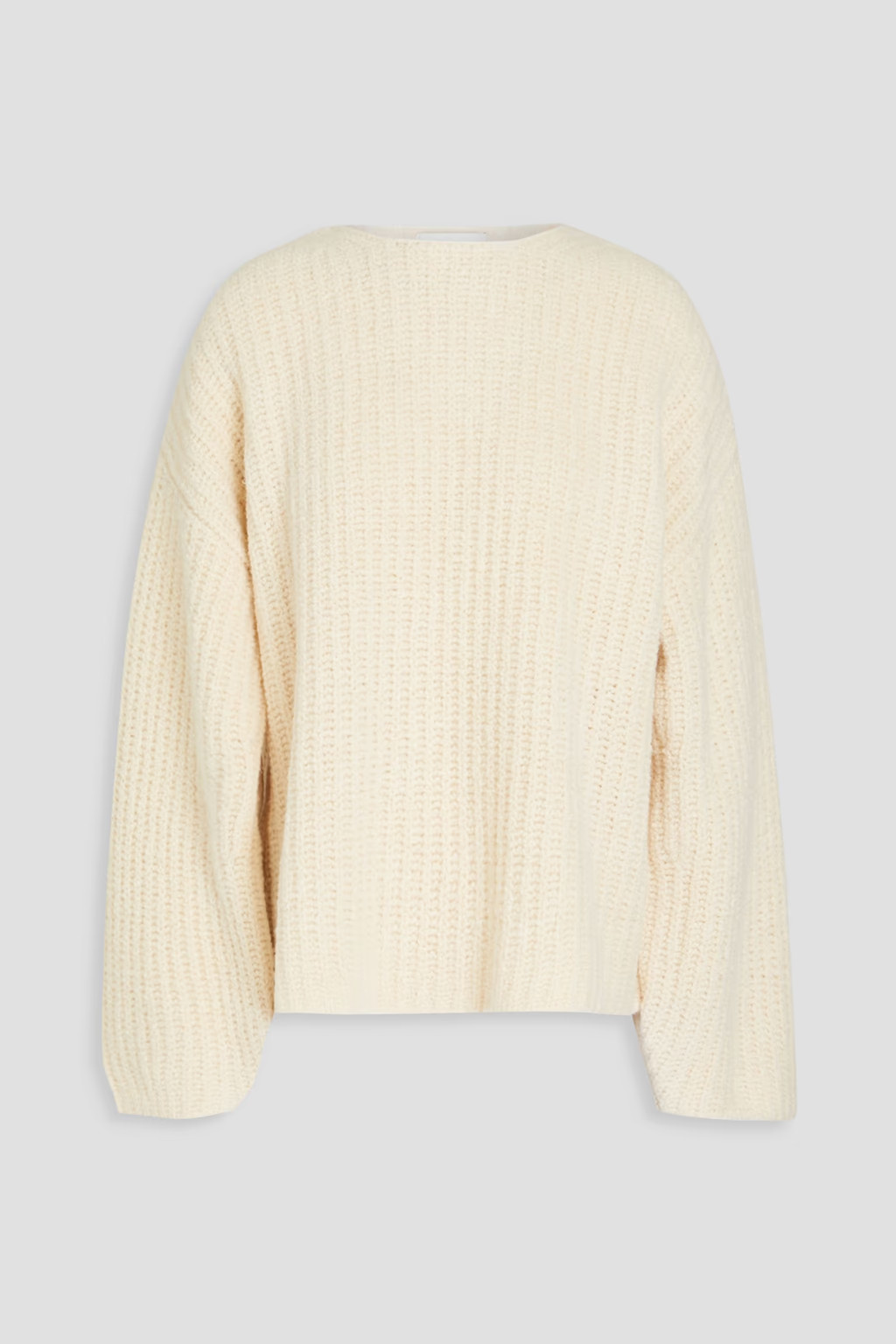Ribbed bouclé-knit wool-blend sweater | The Outnet (US and CA)
