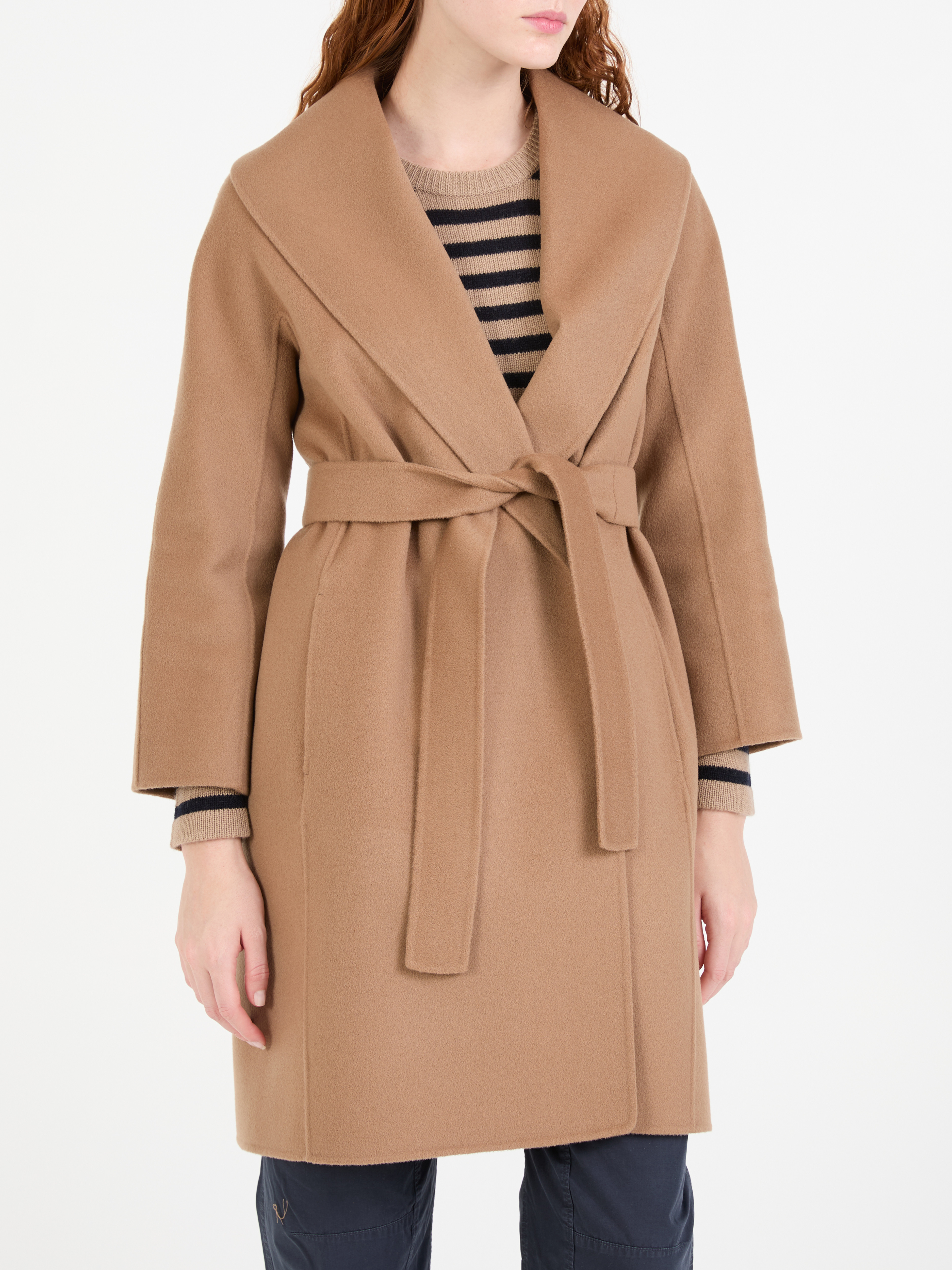 Wollmantel 'Messi' mit Gürtel Cognac | 40 | 2100006777659 | Unger-Fashion.com