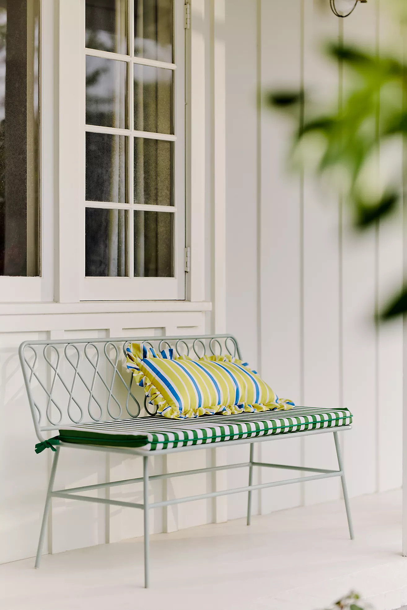 Maeve by Anthropologie Striped Ruffle Indoor/Outdoor Pillow | Anthropologie (US)