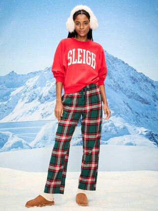 Mid-Rise Printed Flannel Pajama Pants for Women | Old Navy (CA)