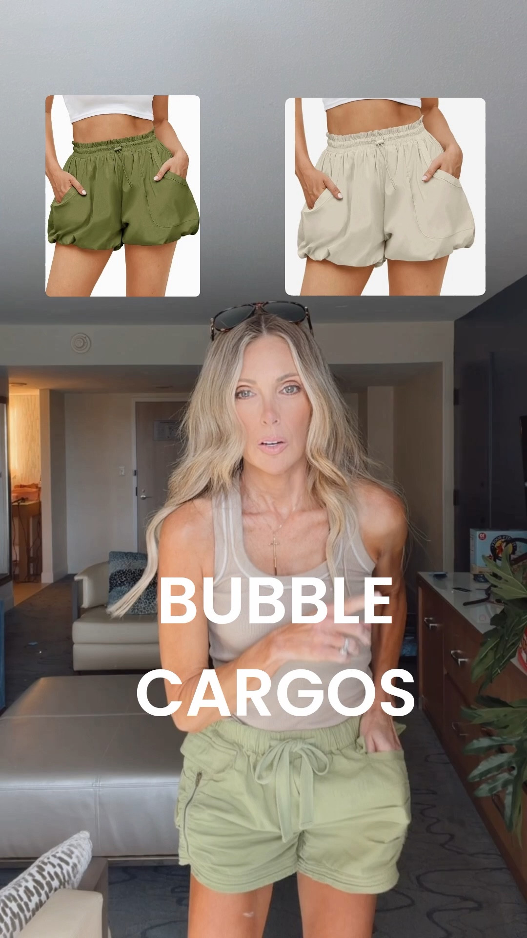 There are a few XL left at Anthro but if you're looking for an inspired version, Amazon seems to have a few bubble cargos. Pair wirh my favorite tank and Reef travel LayDays. (See if JennyReef20 still works.) 

#LTKOver40 #LTKSpringSale