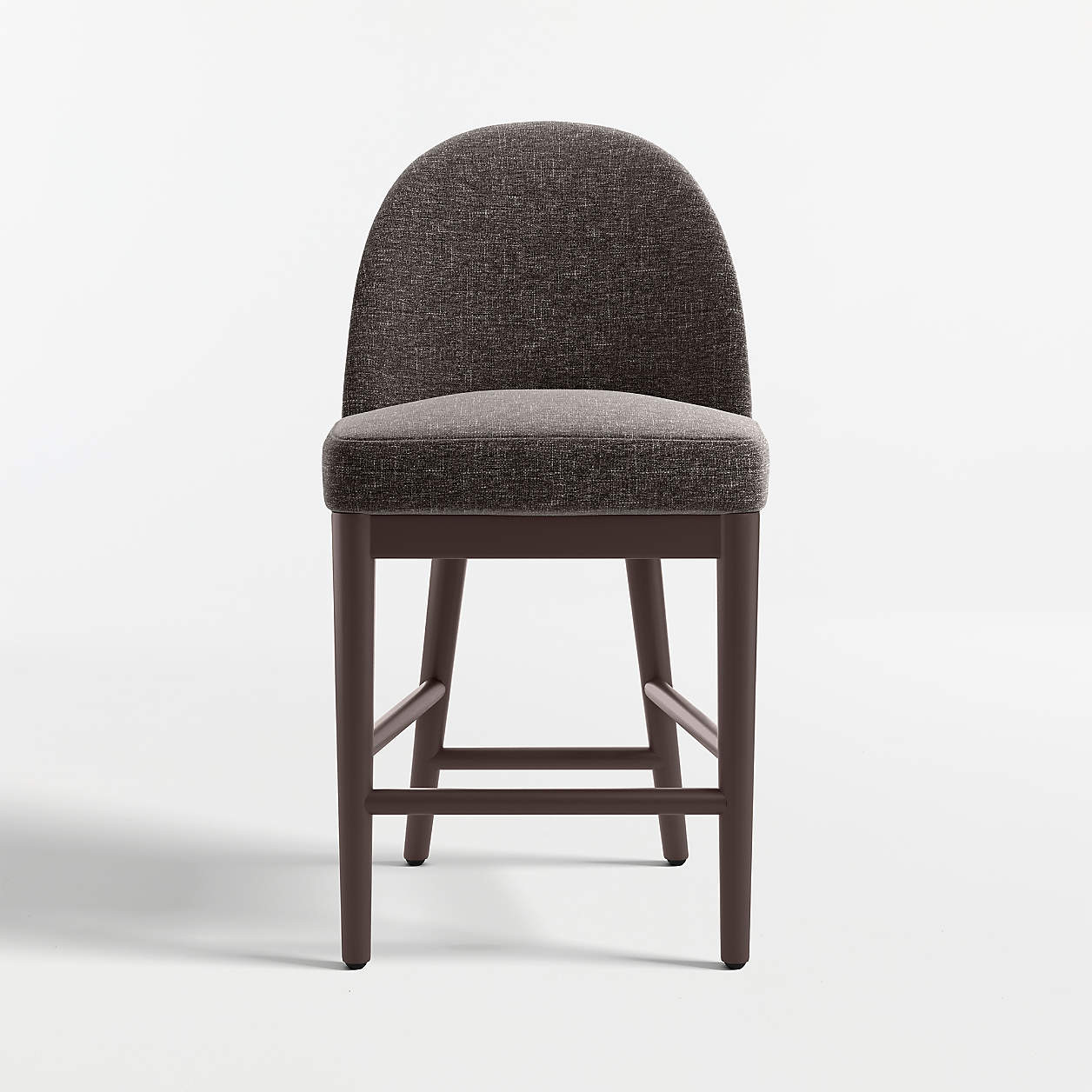 Ana Charcoal Counter Stool with Brown Wood Legs + Reviews | Crate & Barrel | Crate & Barrel