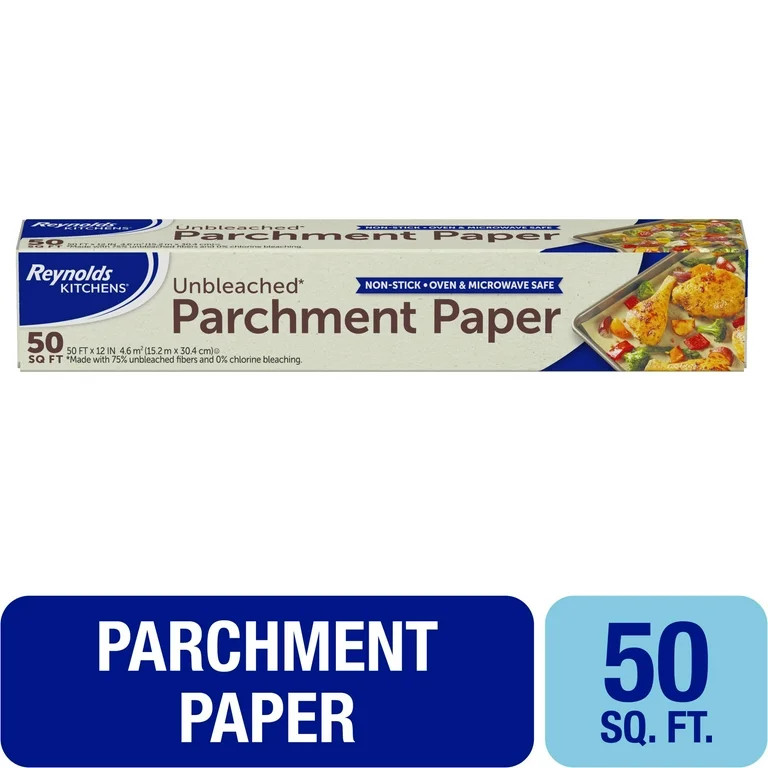 Reynolds Kitchens Unbleached Parchment Paper Roll, 50 feet x 12 inches, 50 Total Sq. Ft. | Walmart (US)