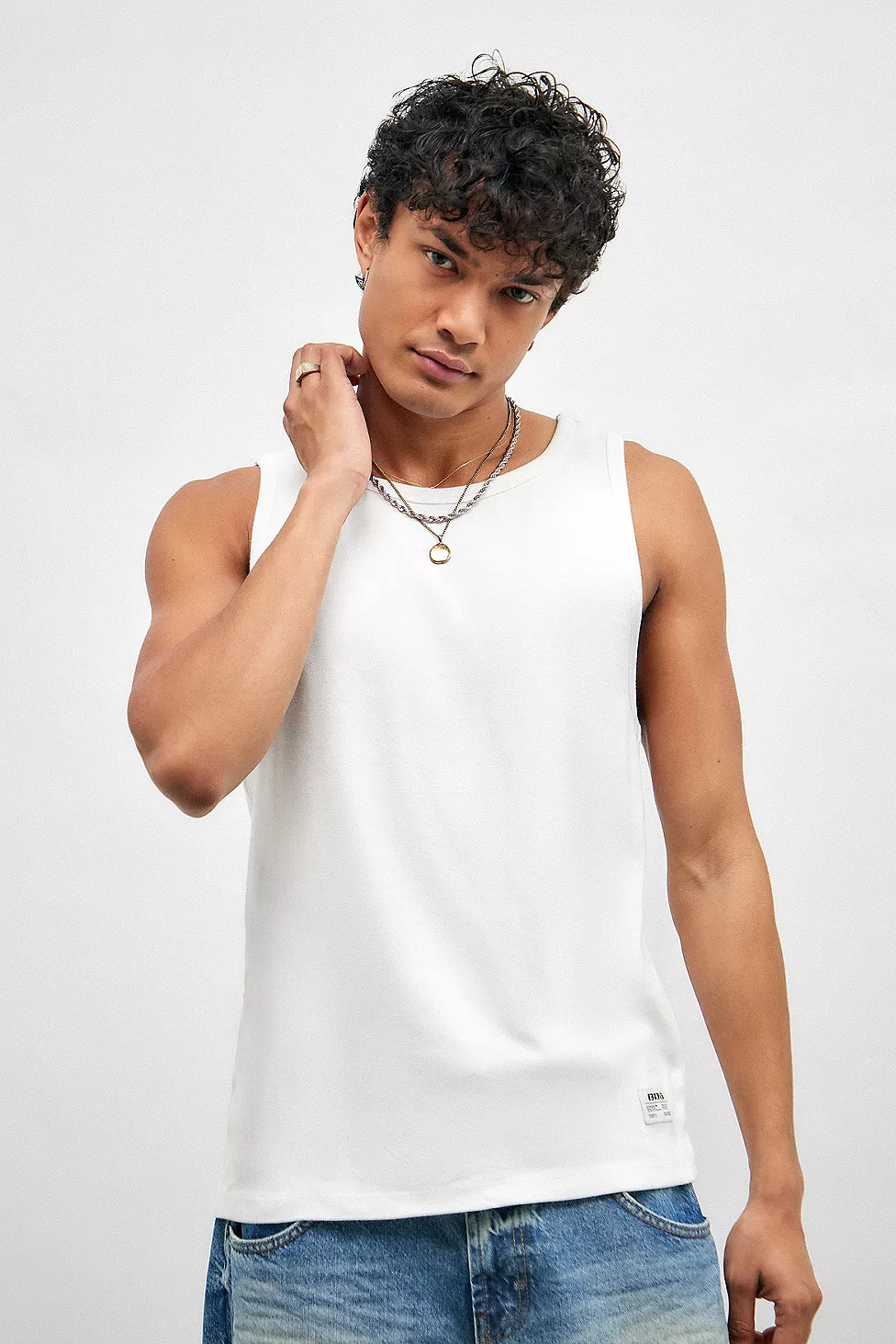 BDG Recycled White Ribbed Vest | Urban Outfitters (EU)