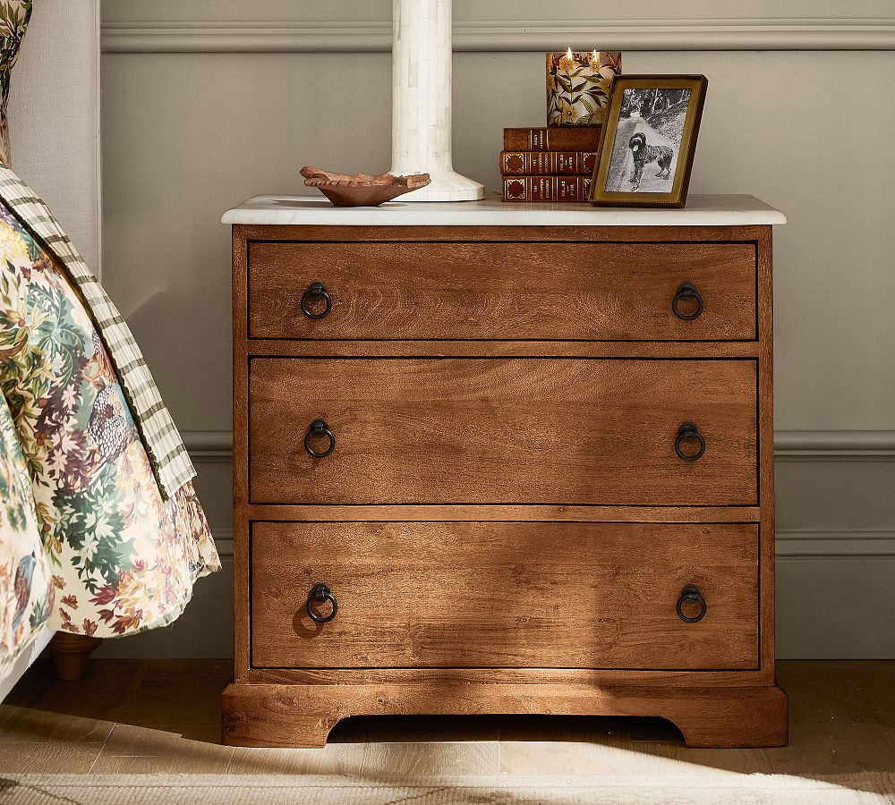 Scarlett Marble Nightstand (28") | Pottery Barn (US)