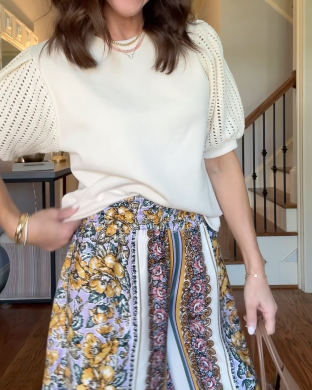 4 styling ideas with a matching set. Somerset silky floral set. 
Set XS. Sweatshirt XS. Tee sized up to M. Shorts XS. All sandals TTS. 

#LTKSeasonal #LTKOver40 #LTKPetite