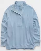 Aerie Getaway Quarter Snap Sweatshirt | Aerie