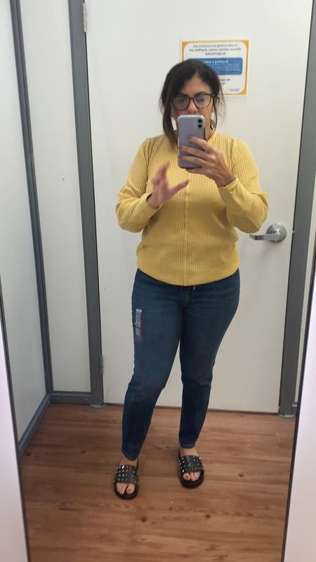 Walmart coming in hot for fall fashion for midsize women! Loving these jeans size 13 and these thermal like shirts I’m fall colors. Which is your favorite? #midsizewalmart #walmartfashionfinds #walmartfaahion #midsizefashion 

#LTKcurves #LTKstyletip #LTKSeasonal