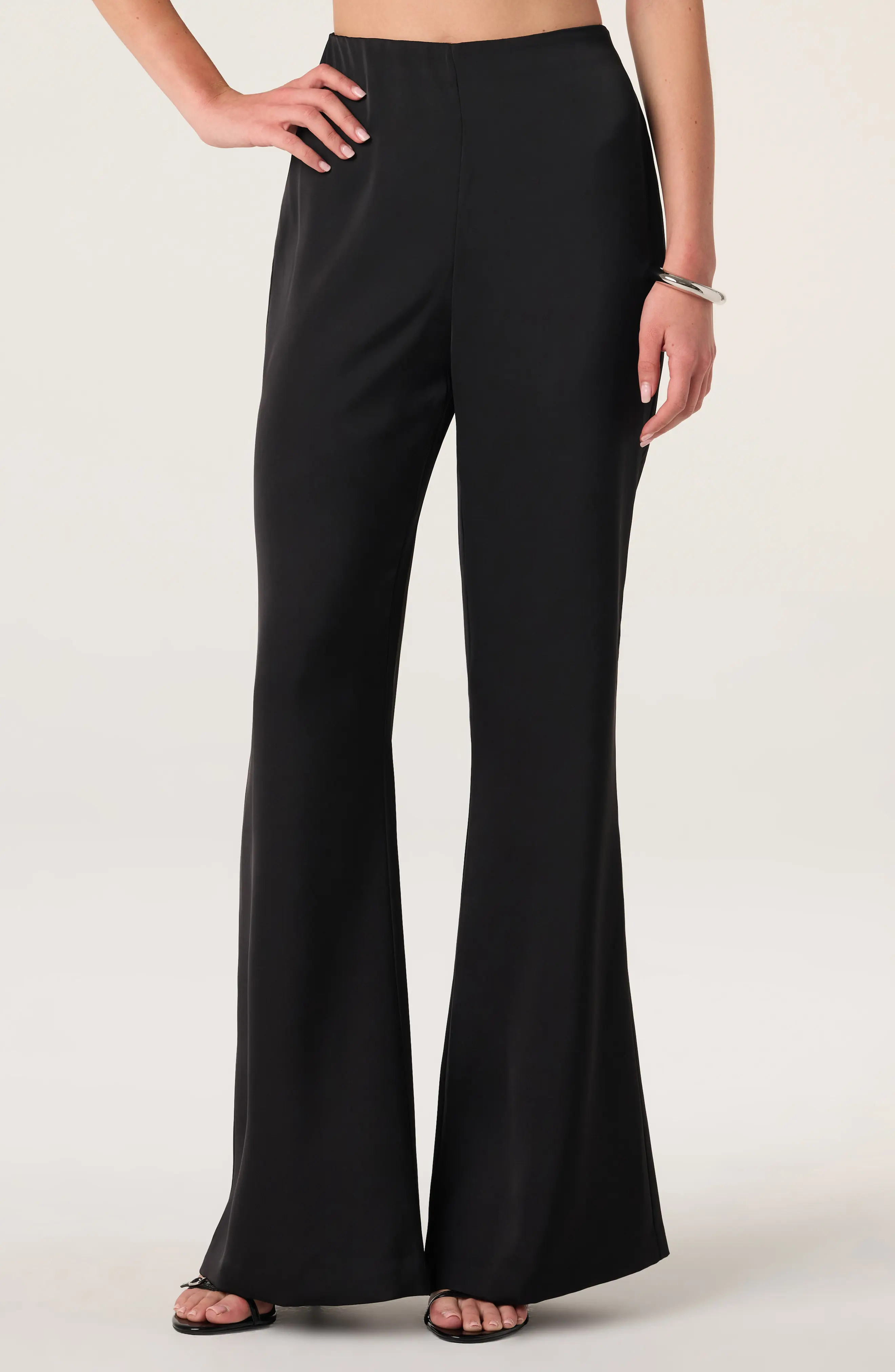 ASTR the Label Keona Flare Leg Pants in Black at Nordstrom, Size X-Small | Nordstrom