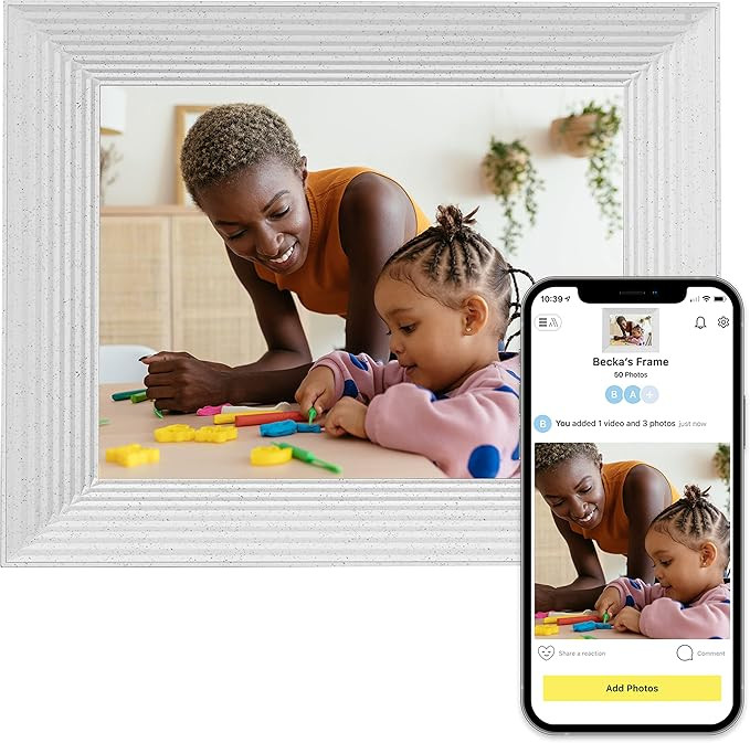 Aura Mason WiFi Digital Picture Frame, 9”, Add Photos with Aura App, Free Unlimited Storage - W... | Amazon (US)