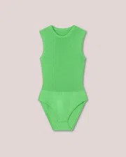 MARE - Textured cotton-crochet body - Bright green | THE YES