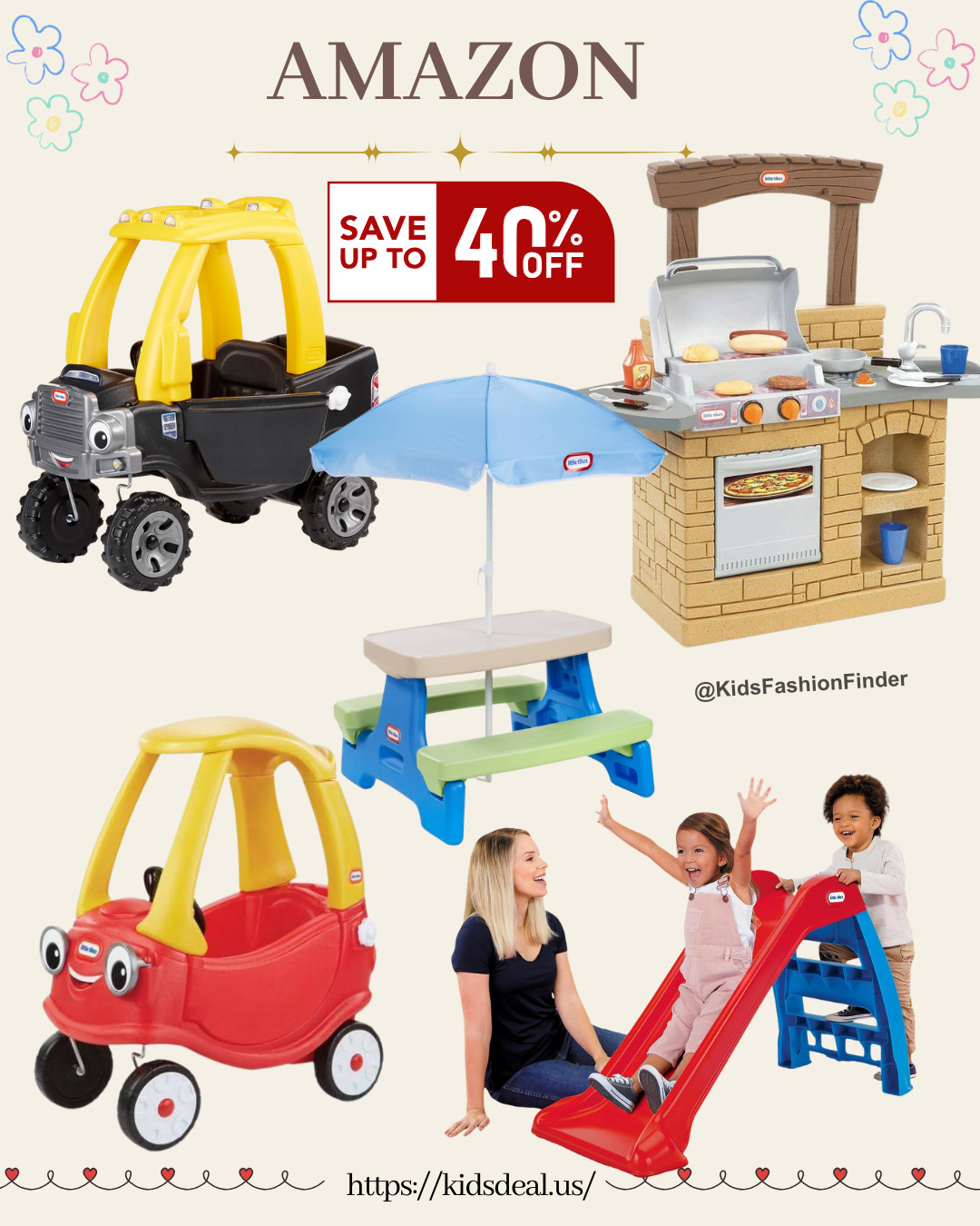 Little Tikes fun time 🎉

Kids got endless energy ⚡
Grab a Cozy Coupe 🚗, slide, BBQ play set 🍔, baseball set ⚾, trampoline, soccer goal ⚽ and more!

Now up to 40% OFF 🙌

Perfect for outdoor play & burning energy🥰


#littletikes #targetfinds #amazonfinds #outdoortoys #toddlerlife #momfinds  

 

#LTKKids #LTKHome #LTKSpringSale