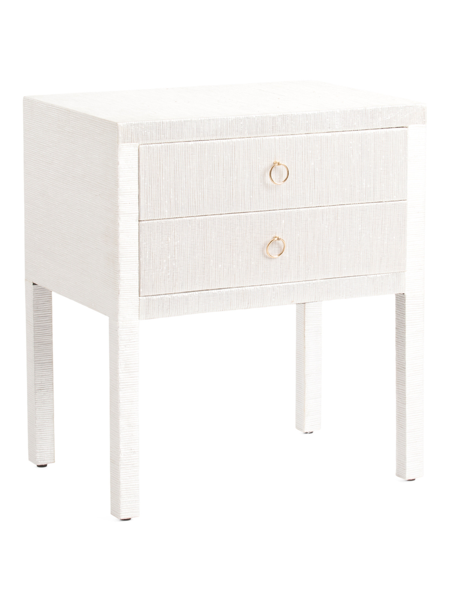 2 Drawer Raffia Woven Side Table | Marshalls
