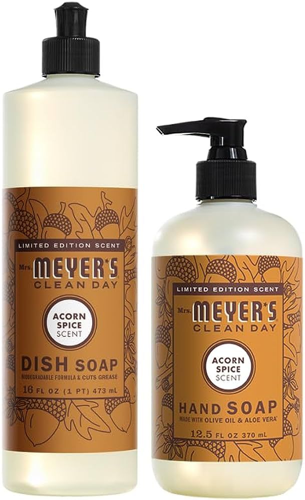 MRS. MEYER'S CLEAN DAY Variety, 1 Mrs. Meyer's Liquid Hand Soap, Apple Cider, 12.5 OZ, 1 Mrs. Mey... | Amazon (US)