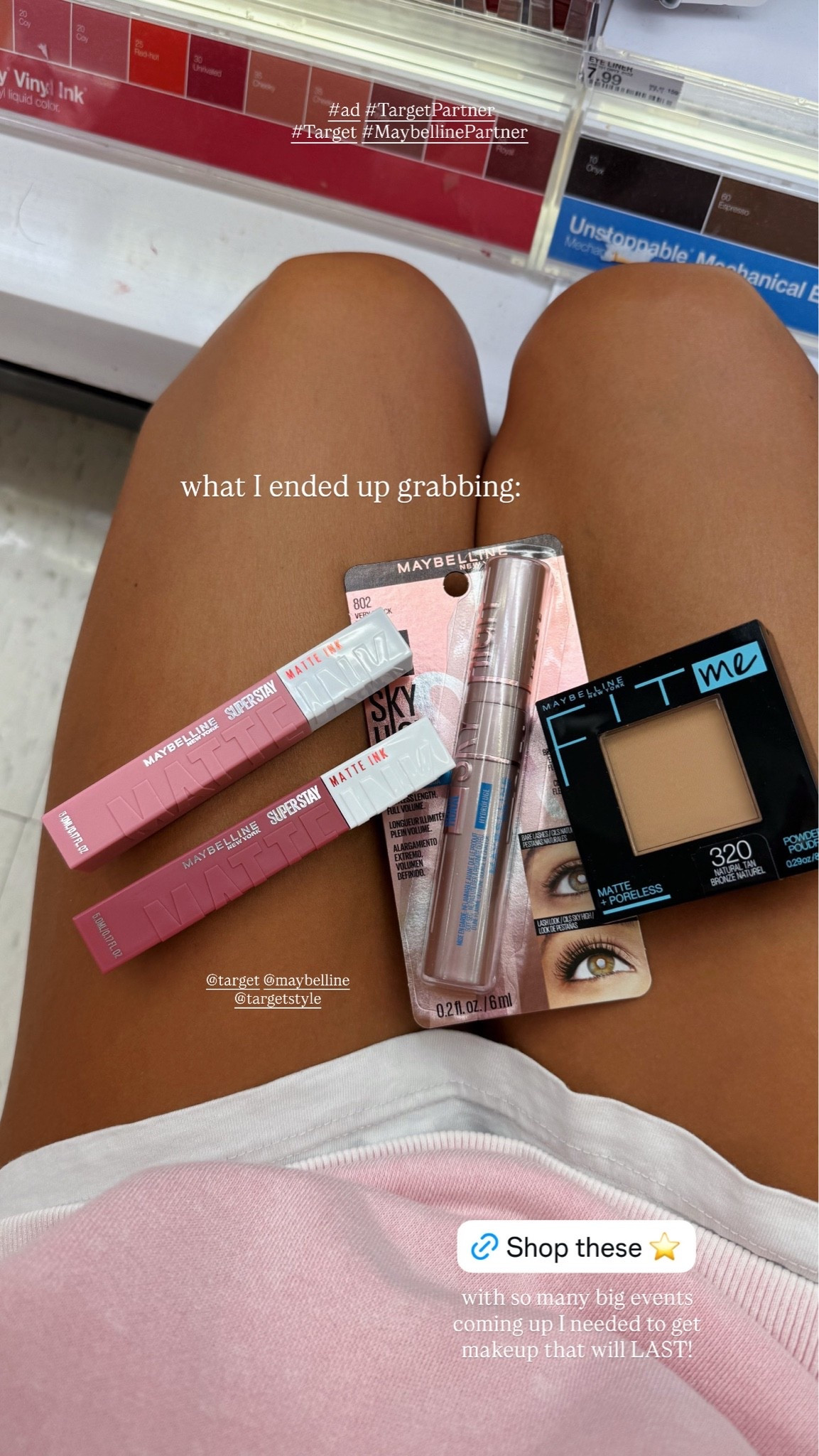 #ad everything I bought recently from @Target  to try to perfect a makeup look that lasts!  @Maybelline @targetstyle #TargetPartner #Target #MaybellinePartner