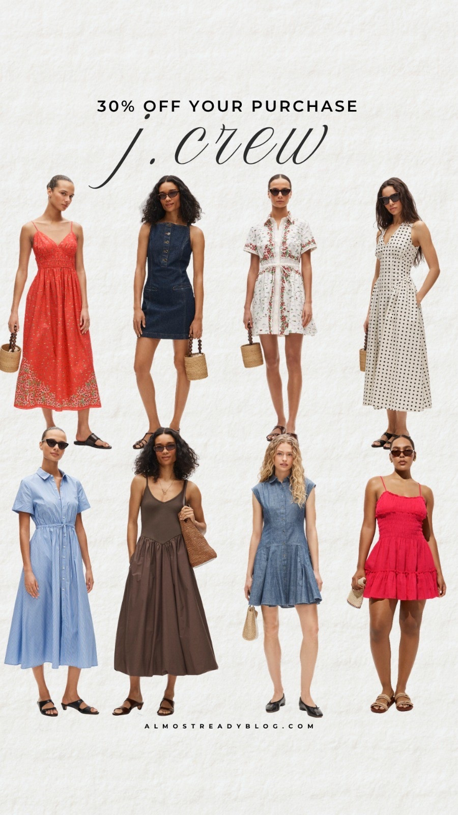 J.Crew 30% off your purchase, summer dress, casual dress, denim dress, work dress, vacation dress, amanda west, almostreadyblog

#LTKOver40 #LTKSaleAlert