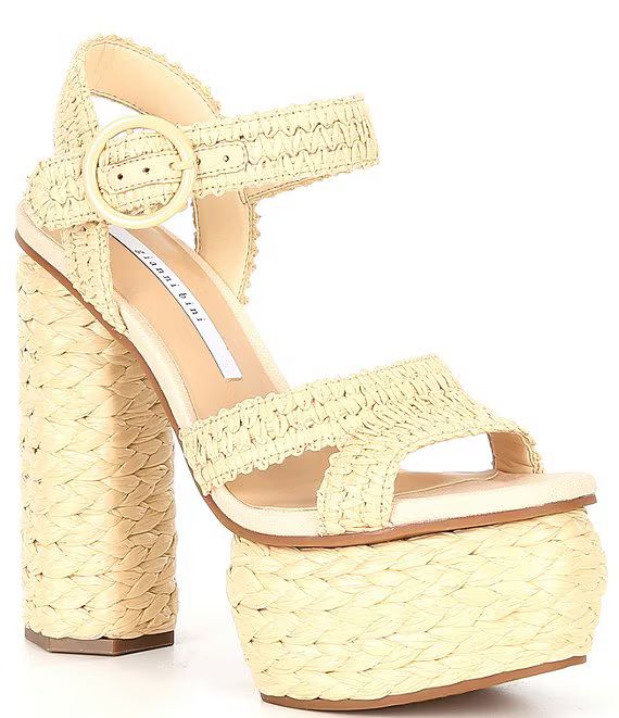 Gianni Bini Pelle Raffia Platform Sandals | Dillard's | Dillard's
