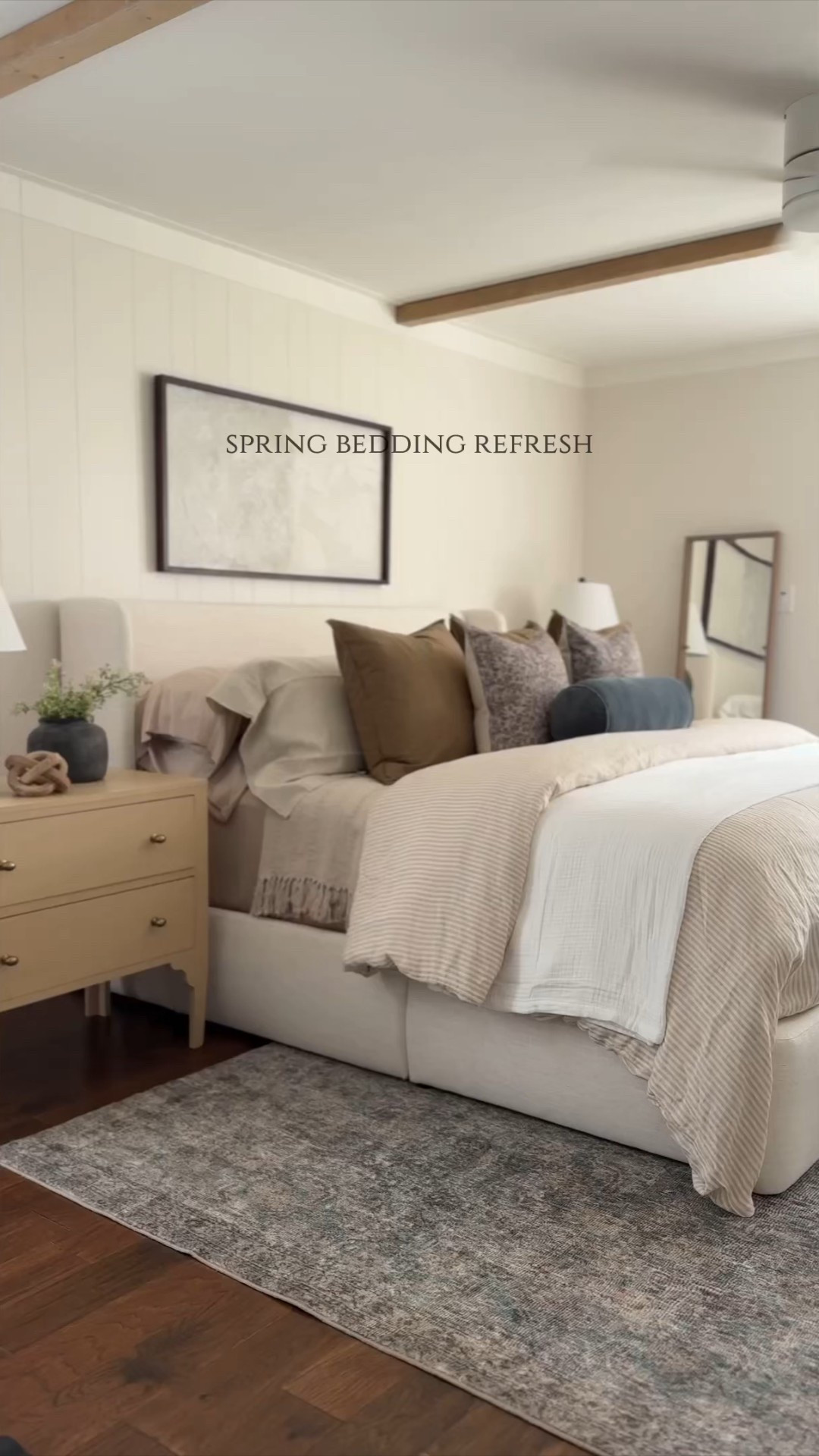 shop our spring bedroom! loving these mild blue tones for spring- they bring out the blue in our rug and brighten the space up. to shop our quince bedding on their site, use my code INFG-25OURHIGHLANDSHOME10

#LTKSaleAlert #LTKHome #LTKSeasonal