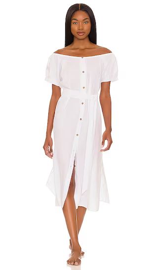 Linen Solid The Harper Dress in White | Revolve Clothing (Global)