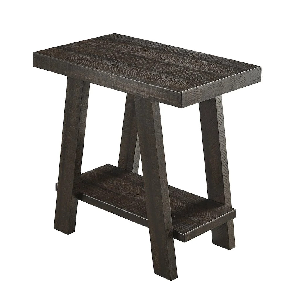 Roundhill Furniture Athens Wood Shelf End Table in Weathered Espresso - Walmart.com | Walmart (US)