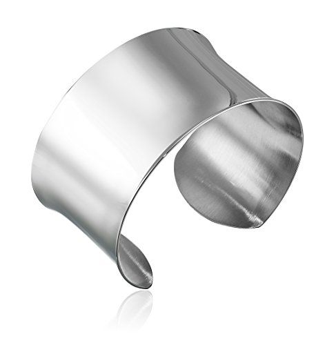 Women's Stainless Steel Polished Cuff Bracelet | Amazon (US)