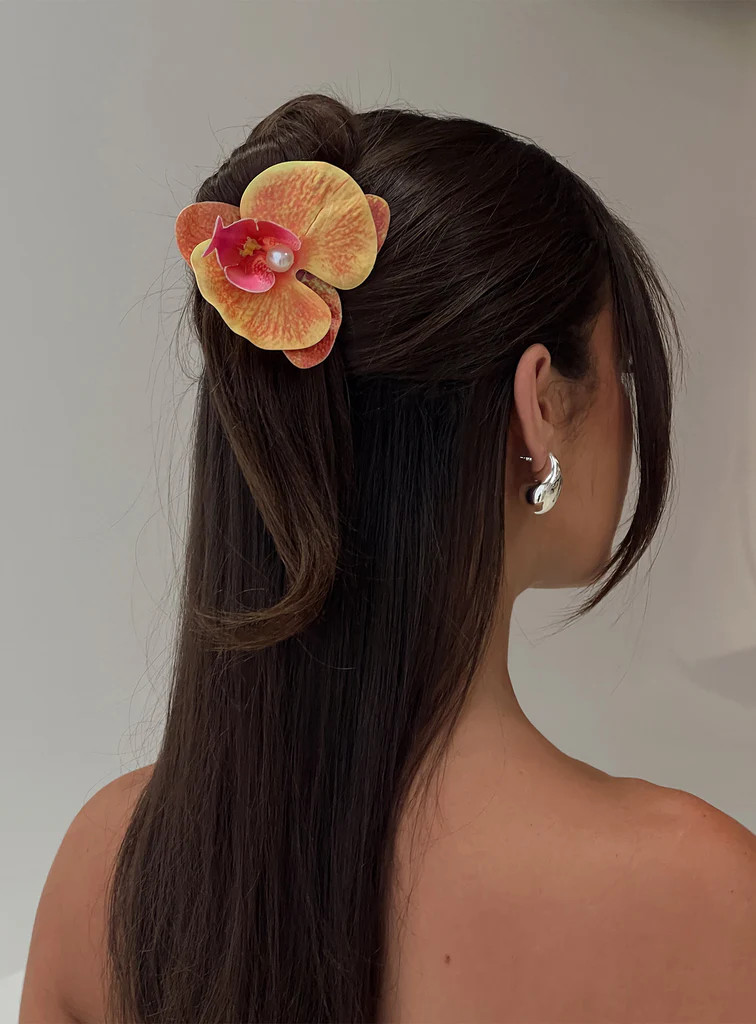Azurah Flower Hair Clip Yellow | Princess Polly US