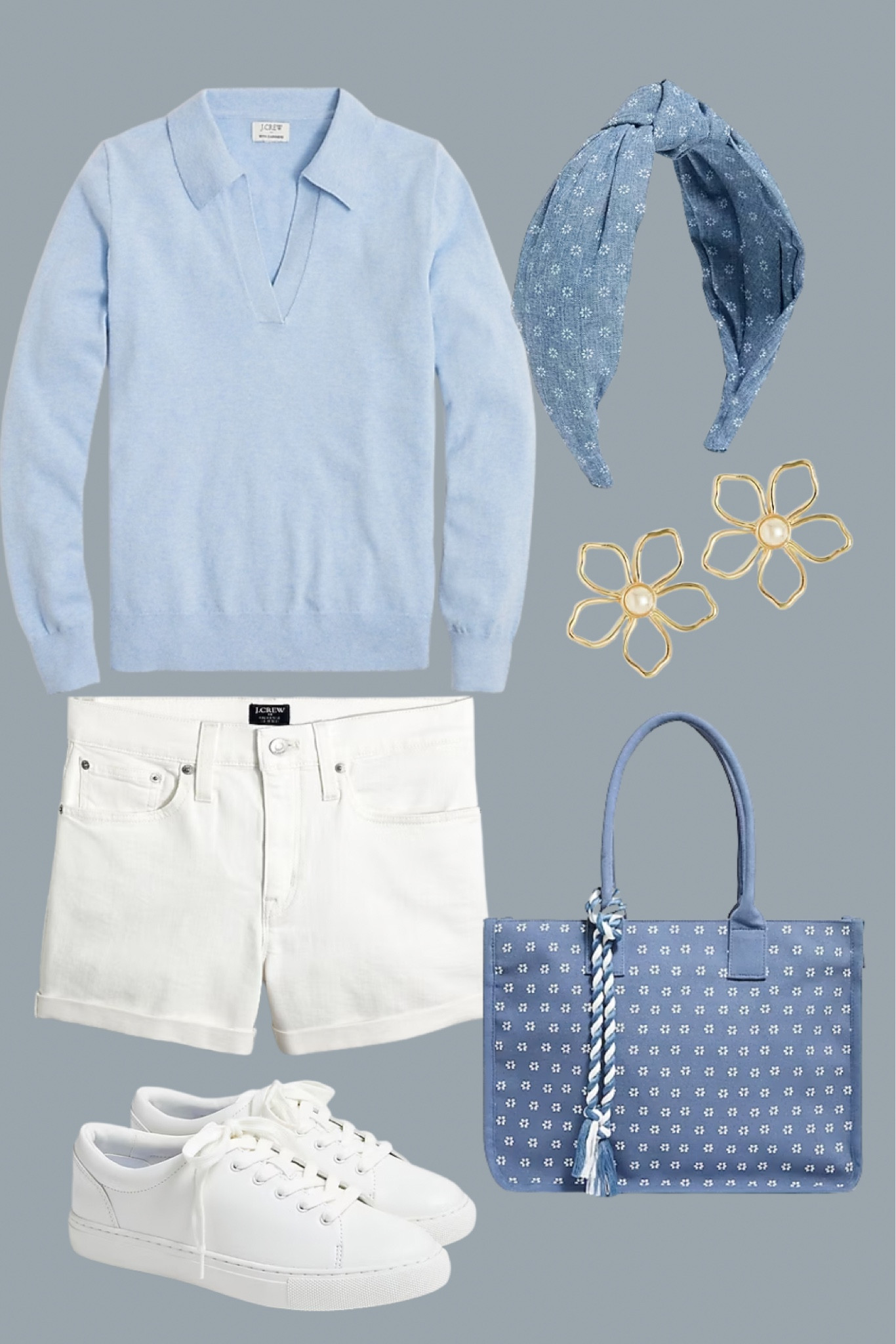 J. Crew spring outfit inspiration. Womens spring outfits. Spring ootd. Farmers market outfit. Brunch outfit. Lunch with friends. J.crew spring clothes. Blue sweater. Blue spring sweater. White jean shorts. Womens jeans. Cute shopping bag. Transitional weather outfit. Flower earrings. Blue headband. Women’s tennis shoes.

Follow my shop @thecentsiblemom on the @shop.LTK app to shop this post and get my exclusive app-only content!

#liketkit 
@shop.ltk
https://liketk.it/42B4y 

Follow my shop @thecentsiblemom on the @shop.LTK app to shop this post and get my exclusive app-only content!

#liketkit #LTKSeasonal #LTKstyletip #LTKunder50 #LTKstyletip #LTKSeasonal #LTKunder50
@shop.ltk
https://liketk.it/42B5i

#LTKunder50 #LTKSeasonal #LTKstyletip