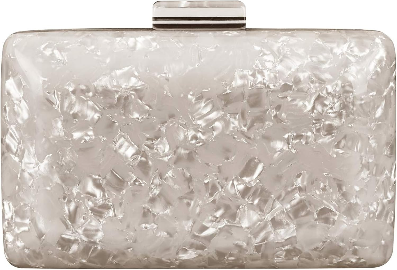 BRANDWINLITE Women's Evening Handbag box clutch Acrylic Stripes Shoulder Bag for Party Champagne ... | Amazon (US)