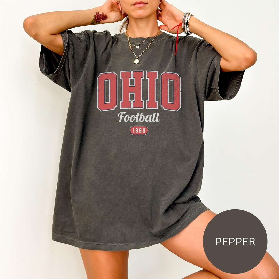 Ohio Football Shirt OH Womens Football Ohio Sweatshirt Retro Game Day Outfit Vintage OH Saturdays... | Etsy (US)