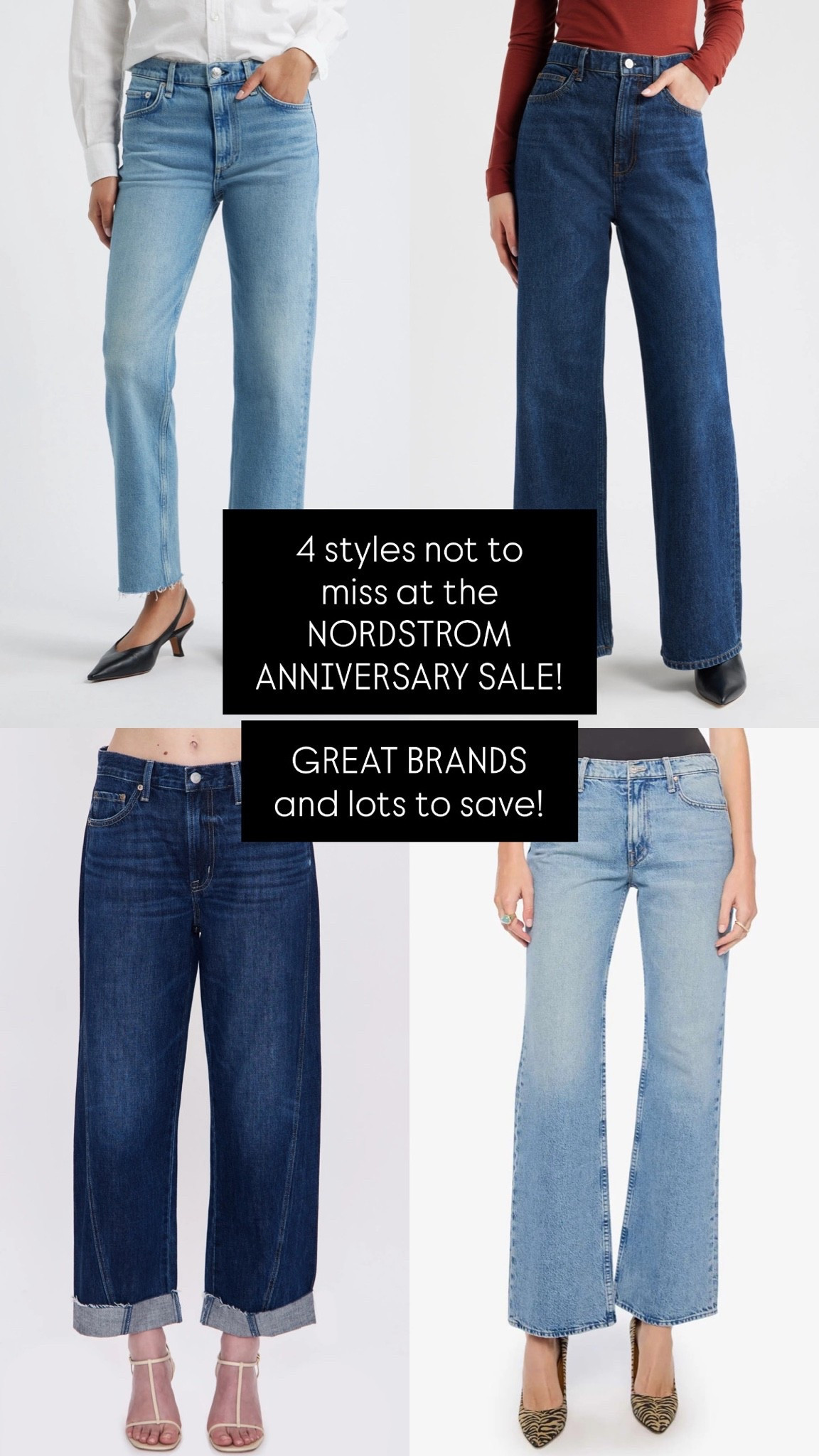 Nordstrom Anniversary Sale almost over! These are the FOUR JEANS I’m not missing out on! 💙💙💙💙