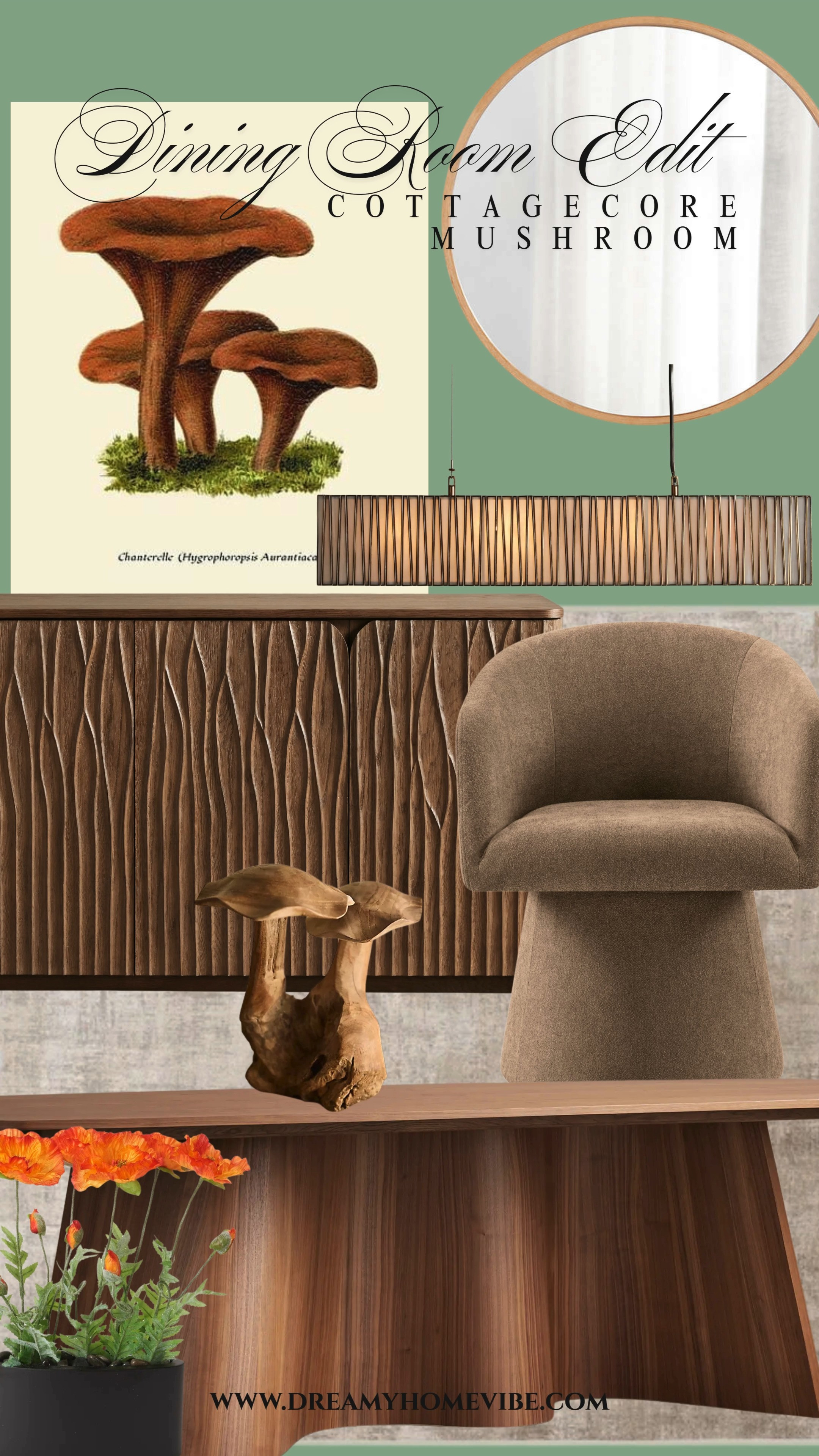  Watch the Cottagecore + Mushrooms dining room transform into a warm, whimsical escape! From the Telluride Dining Table to the Jeunet Chandelier, each piece creates a dreamy, magical atmosphere.
 Shop the full look and bring the charm home!
 #HomeDecor #DiningRoom #Cottagecore 

 #LTKHome