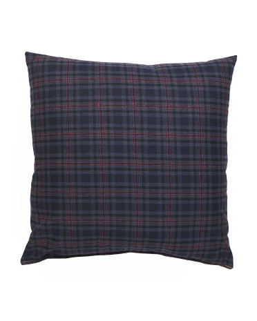 24x24 Alastair Plaid Oversized Luxury Pillow | TJ Maxx