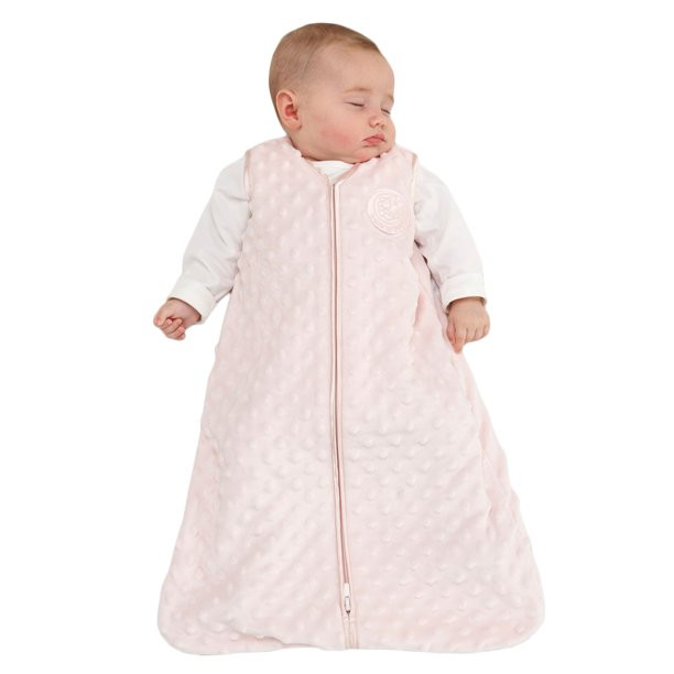 HALO SleepSack Wearable Blanket, Velboa, Pink Plush Dots, Large | Walmart (US)