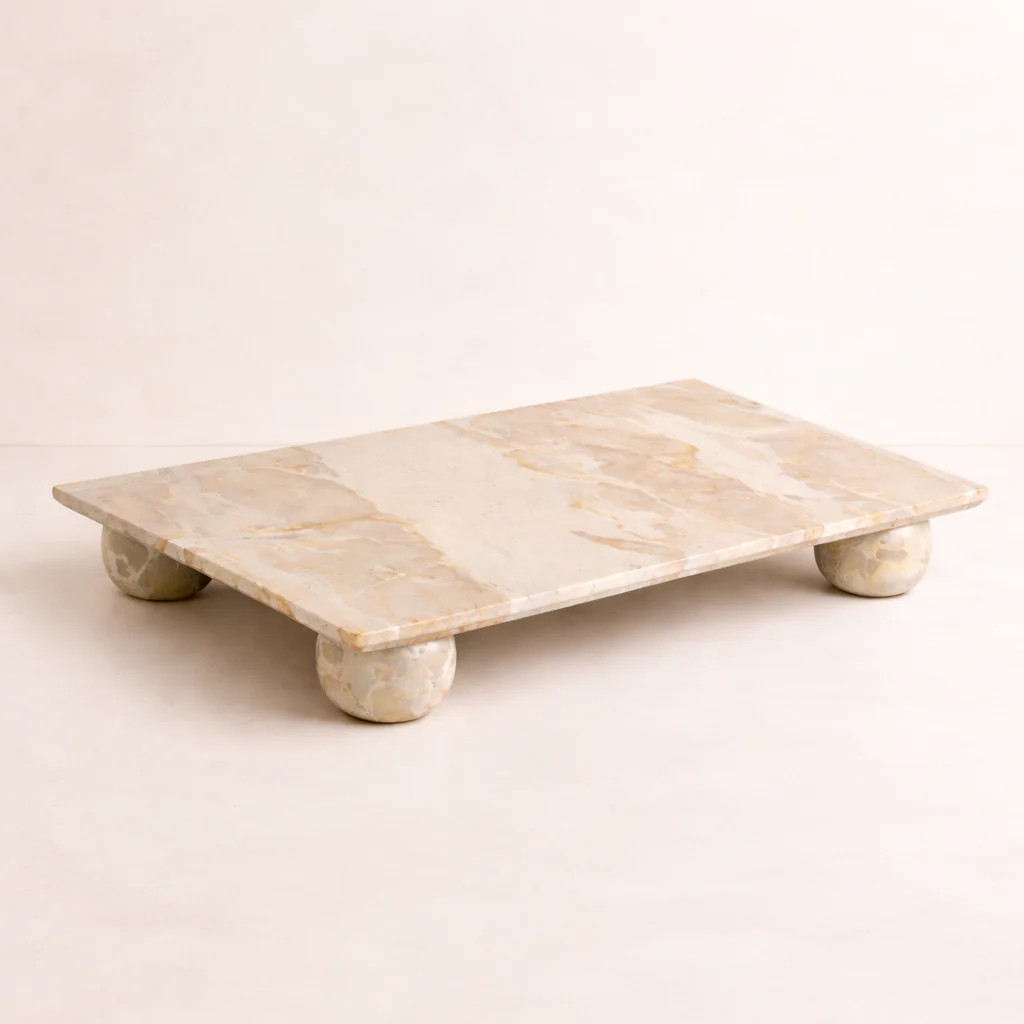 Beige Marble Trivet Riser | By Luxe B Co. | luxe bCO