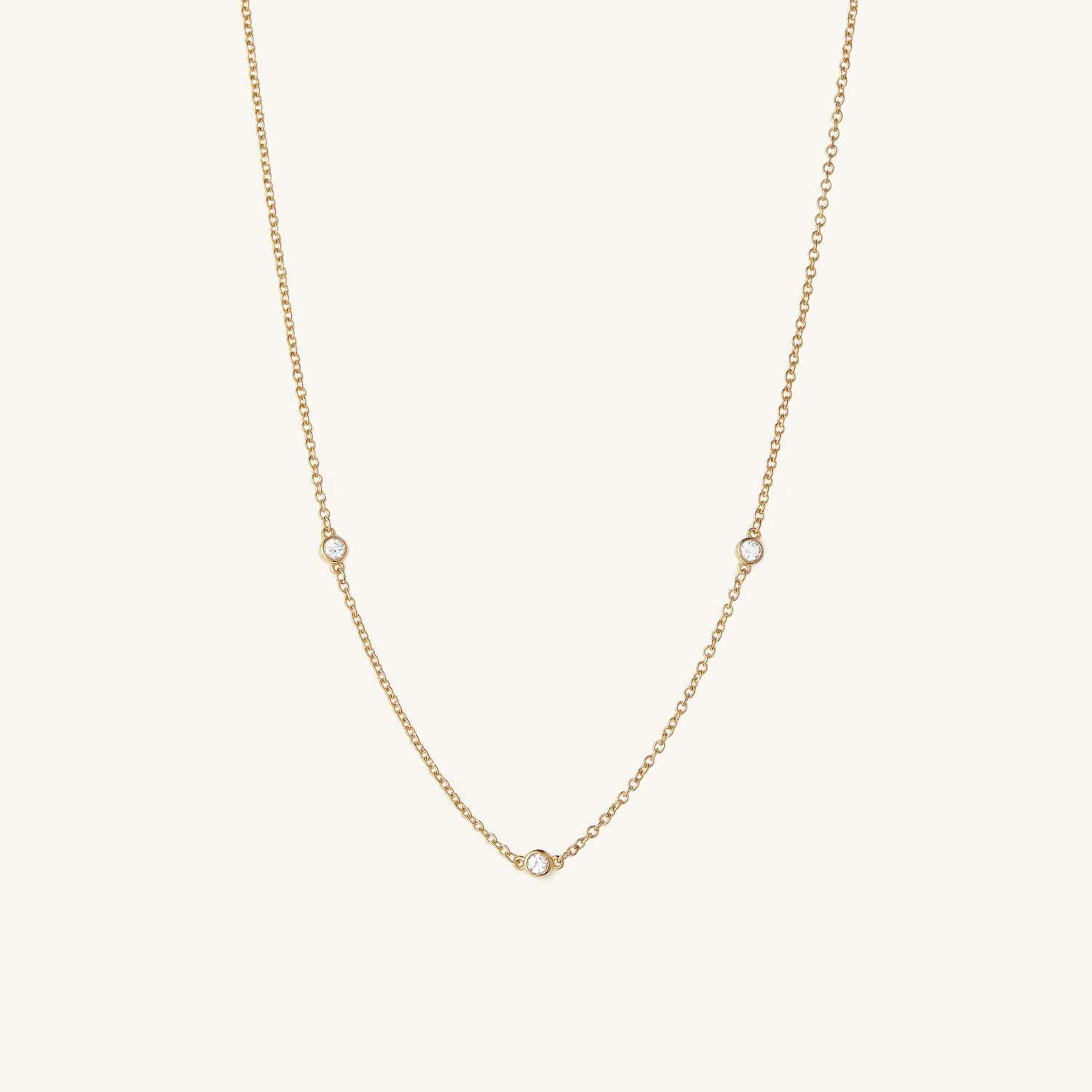 Satellite Necklace - Bezel Strand Necklace in Gold Vermeil | Mejuri | Mejuri (Global)