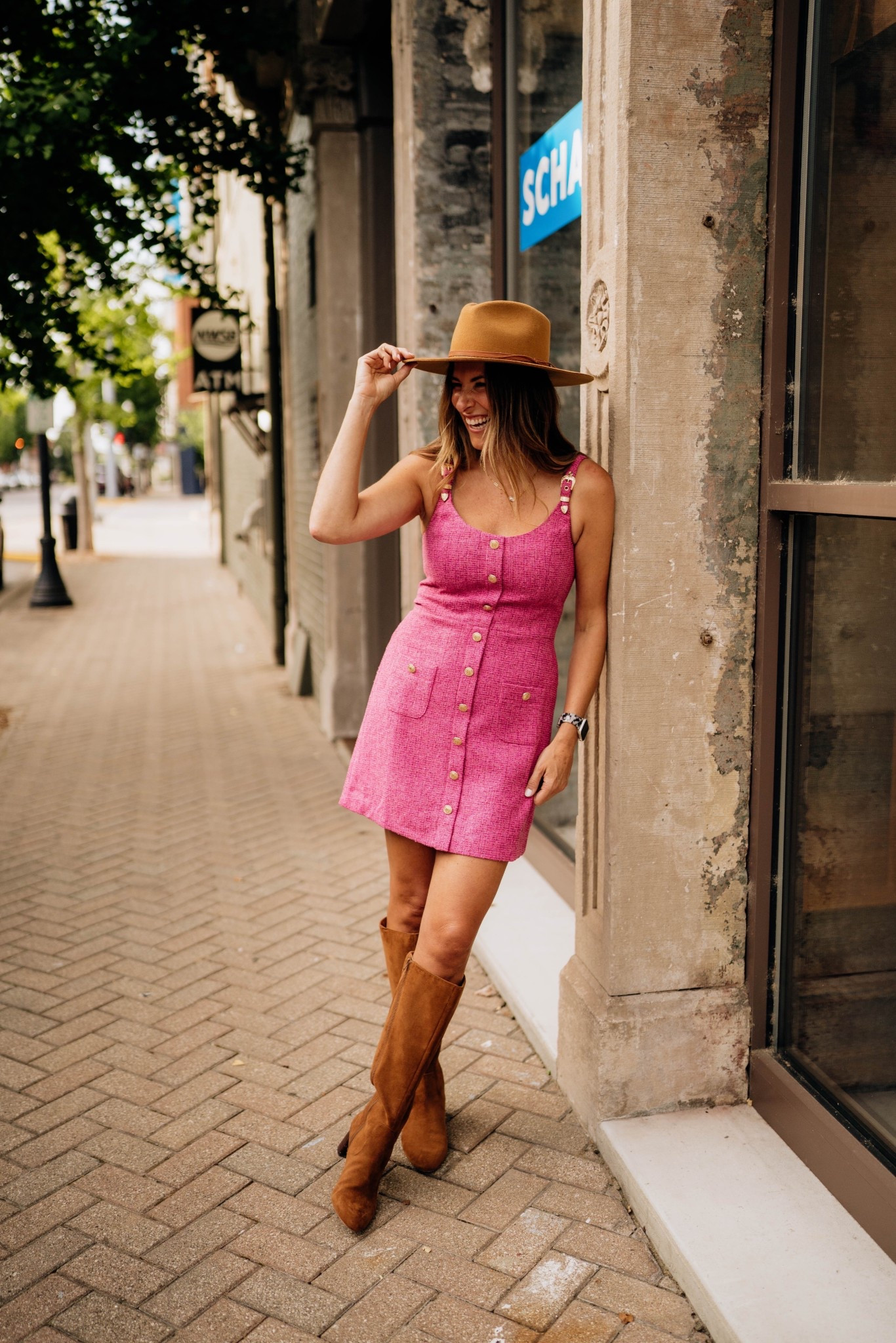 The perfect fall pink dress for Keeneland, Fall weddings, festivals… you get the drift. Runs true to size. 

#LTKStyleTip #LTKOver40