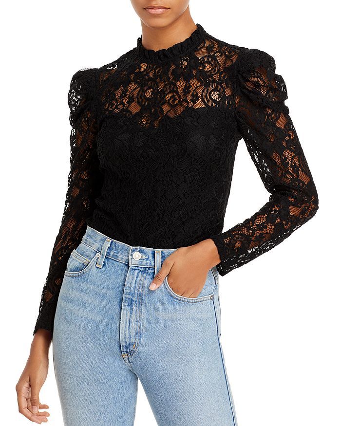 Lace Puff Sleeve Top - 100% Exclusive | Bloomingdale's (US)