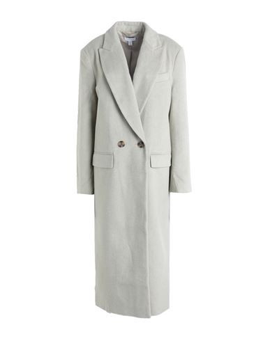 Topshop Woman Coat Light grey Size XS Textile fibers, Viscose, Nylon, Wool, Cotton | YOOX (US)