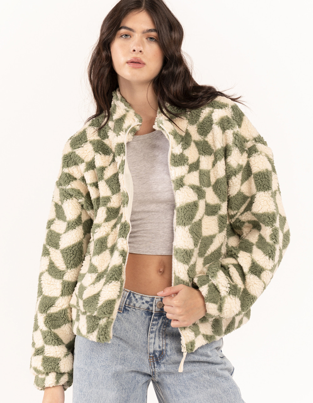 RSQ Print Womens Sherpa Jacket | Tillys