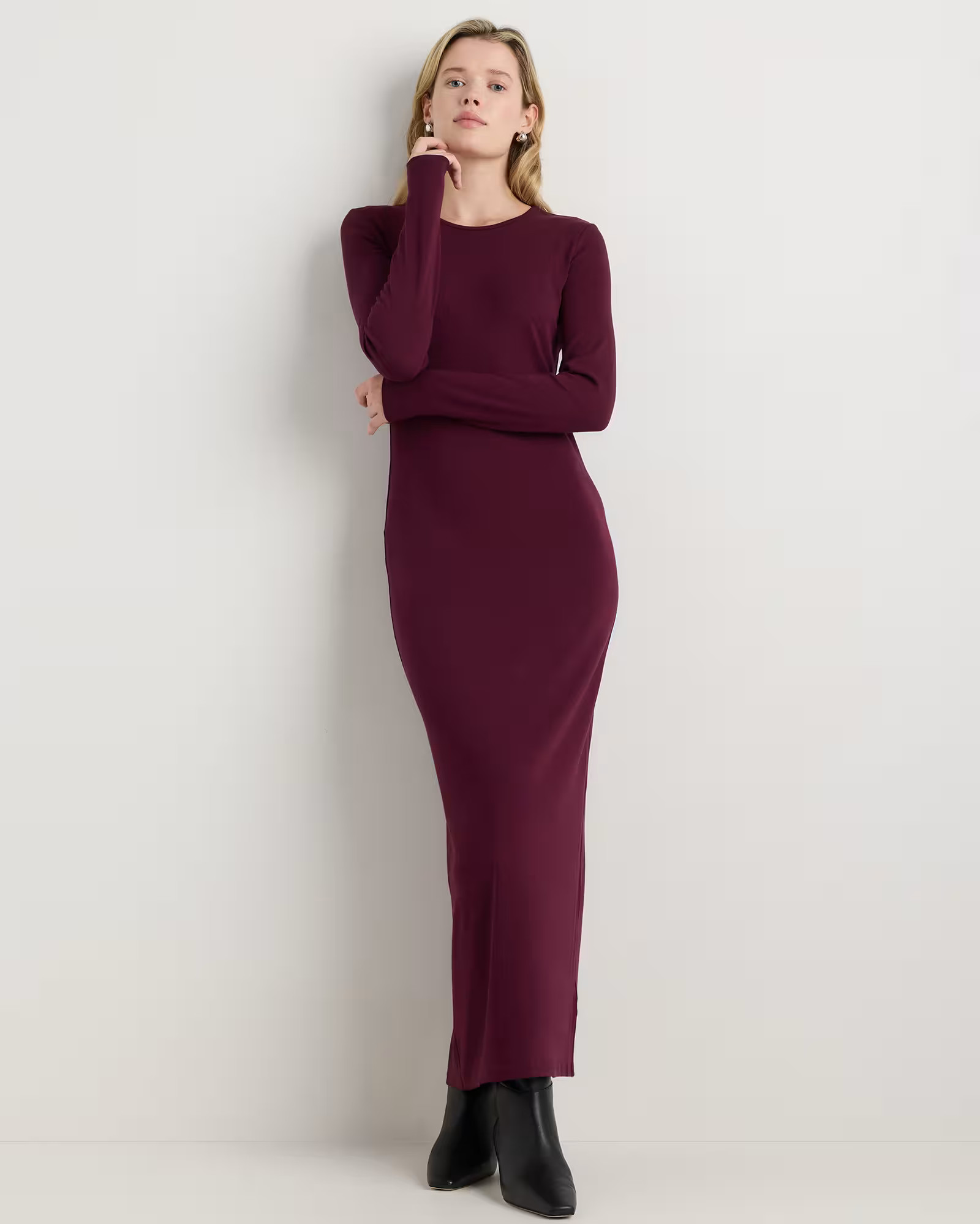 Long Sleeve Knit Maxi Dress | Quince