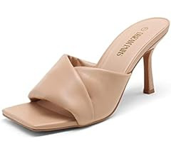 DREAM PAIRS Women’s High Stilettos Heels Mules Open Square Toe Slip On Comfort Sexy Dress Pumps... | Amazon (US)