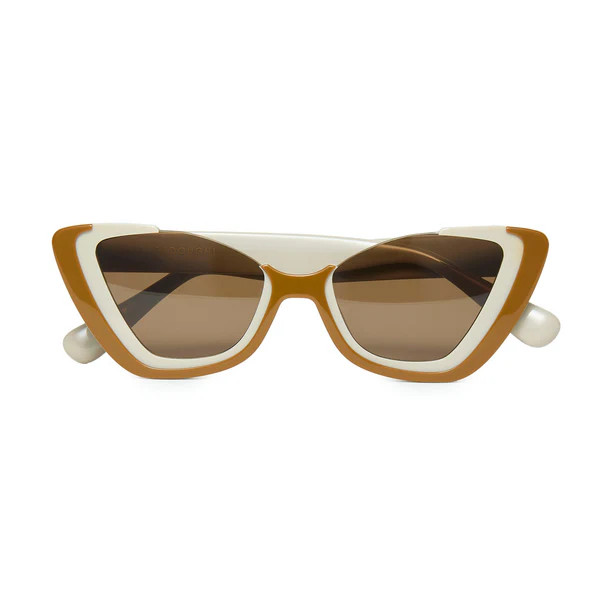 CARAMEL ALMOND BRICKELL CAT EYE SUNGLASSES | LELE SADOUGHI