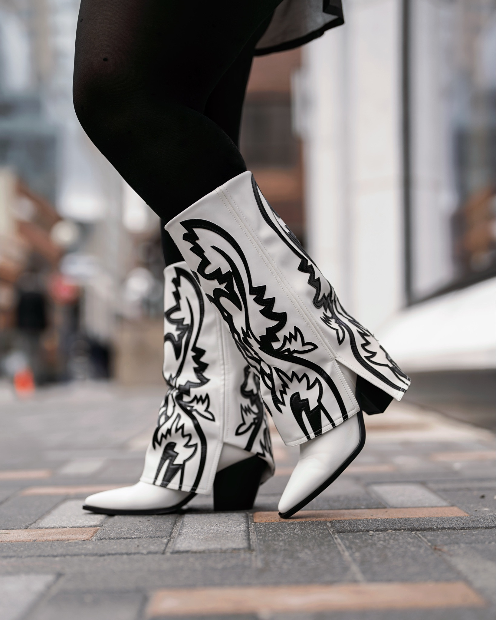 Black and White Cuffed Western Cowboy Boots

#LTKstyletip #LTKshoecrush #LTKFestival