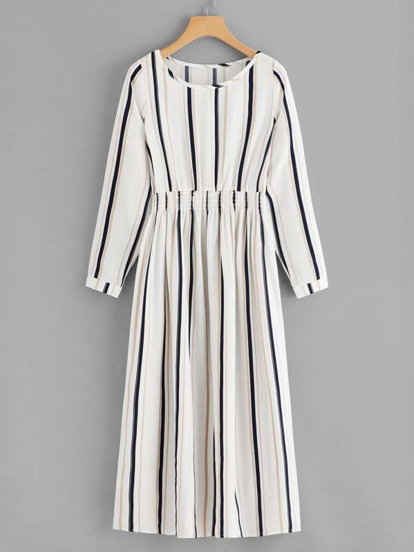 Ruched Striped Dress | SHEIN