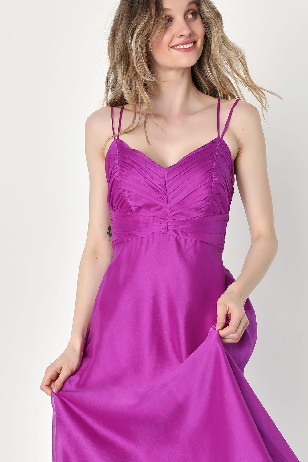 Gorgeous Celebrations Purple Pleated Chiffon Midi Dress | Lulus (US)