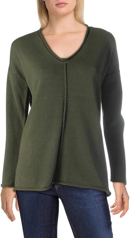 BCBG Max Azria Women's Drop Shoulder V-Neck Pullover Sweater Green Size M at Amazon Women’s Clo... | Amazon (US)