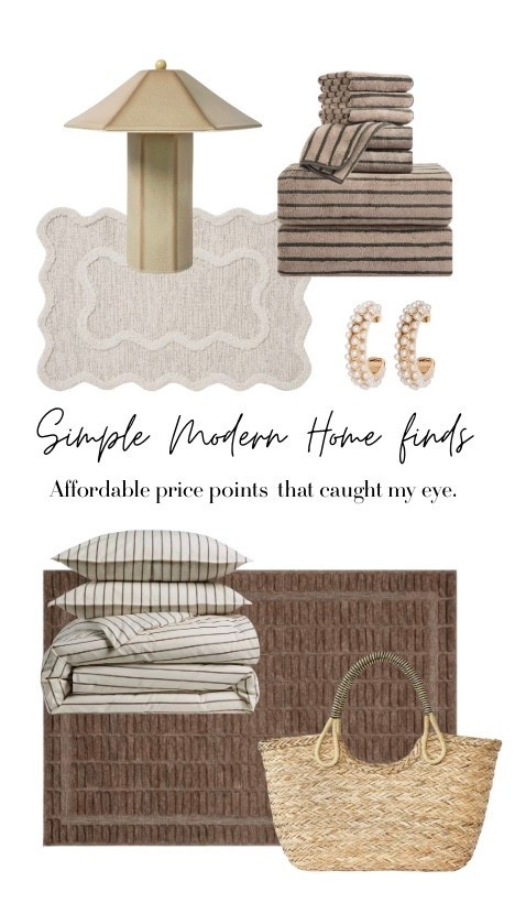 Simple Modern Home
At Affordable prices.
Love these for all seasons…

If you love elevated, neutral, warm.

Rugs, Towels, Earrings, Lamp, Bedding

#LTKHome