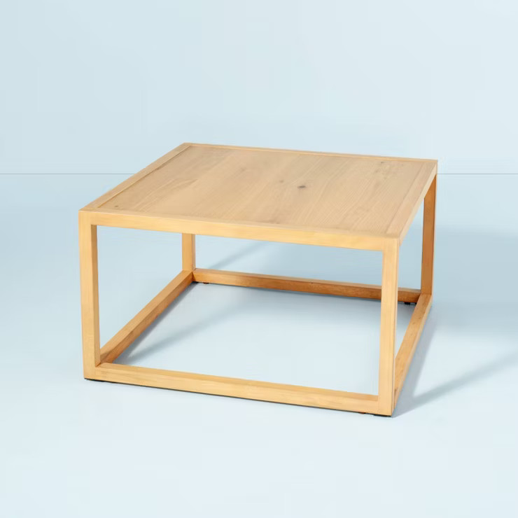 Wood Frame Square Coffee Table - Natural - Hearth & Hand™ with Magnolia | Target